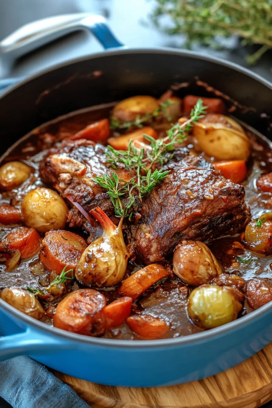 Coastal Comfort One Pot Lamb Shank Recipe card