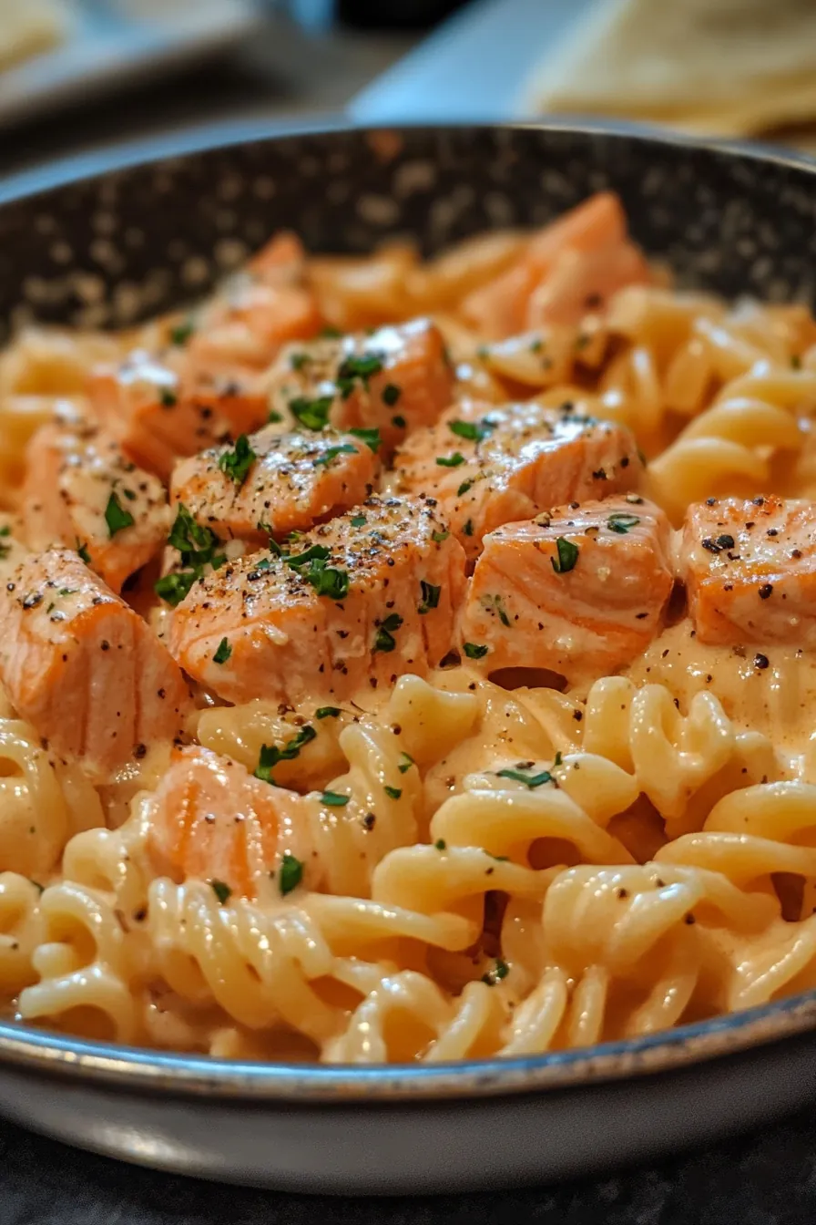 Creamy One Pot Salmon Pasta Delight card