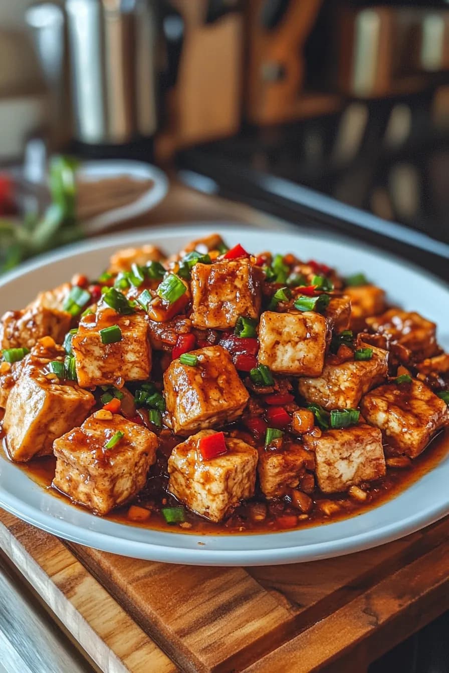 Crispy Tofu with Spicy Peanut Sauce card