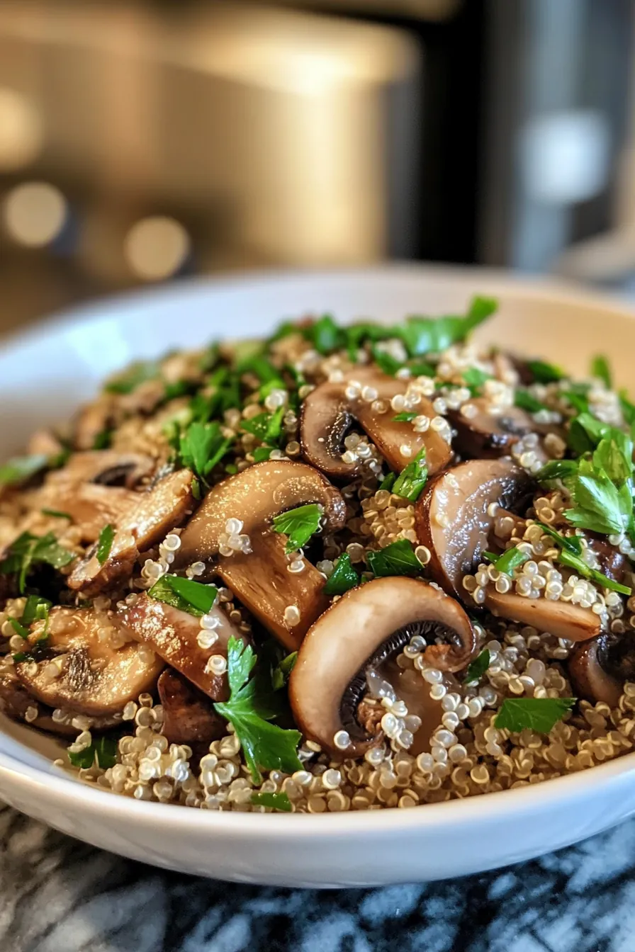 Earthy Mushroom and Quinoa Delight card