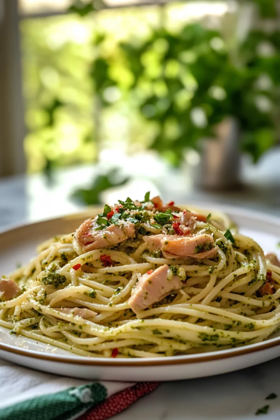 Effortless Tuna Pesto Pasta for Quick Comfort card
