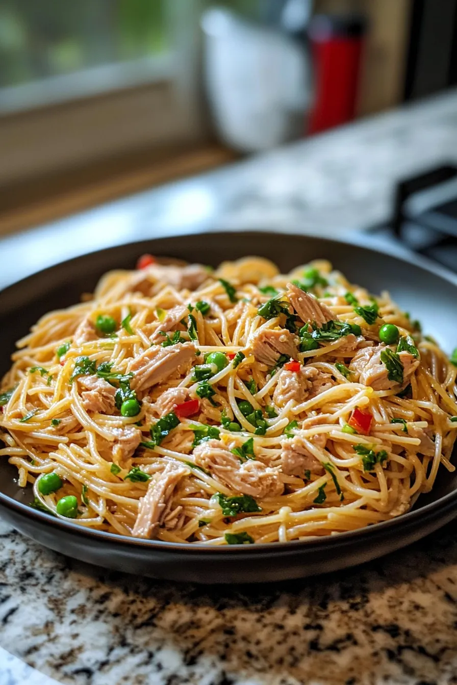 Quick and Zesty Canned Tuna Pasta Delight card