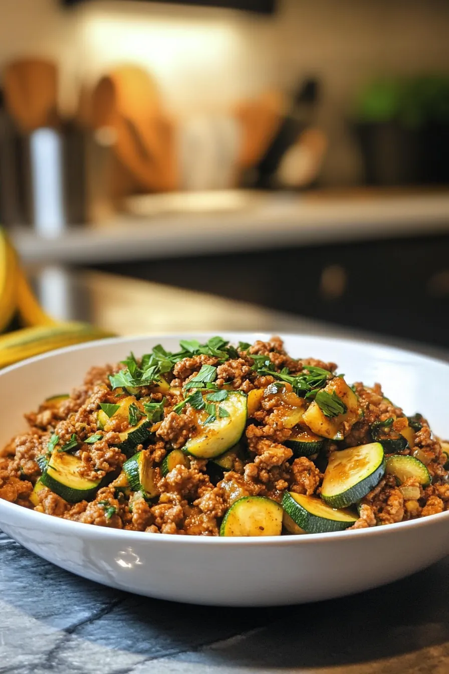 Savory Ground Turkey Dinner with Zucchini and Herbs card