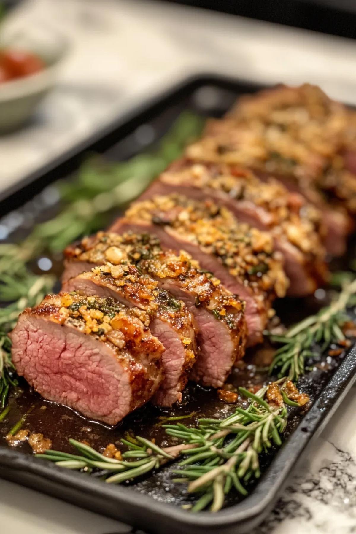 Crispy Herb-Crusted Pork Tenderloin with Honey Glaze