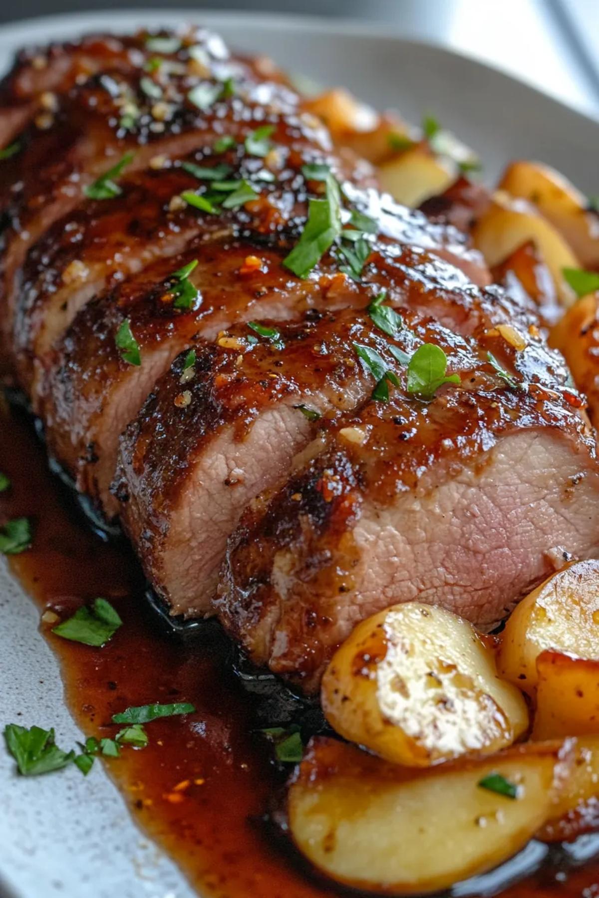 Glazed Pork Tenderloin with Caramelized Apples