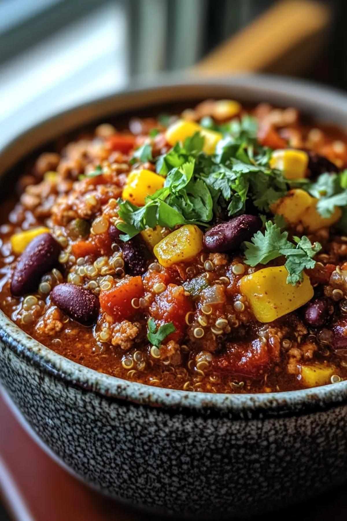 One-Pot Turkey and Quinoa Chili