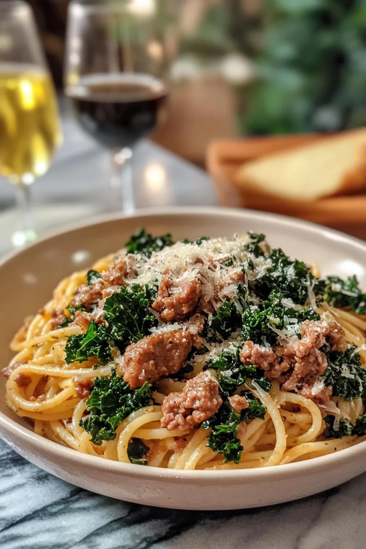 Savory Italian Sausage and Kale Pasta