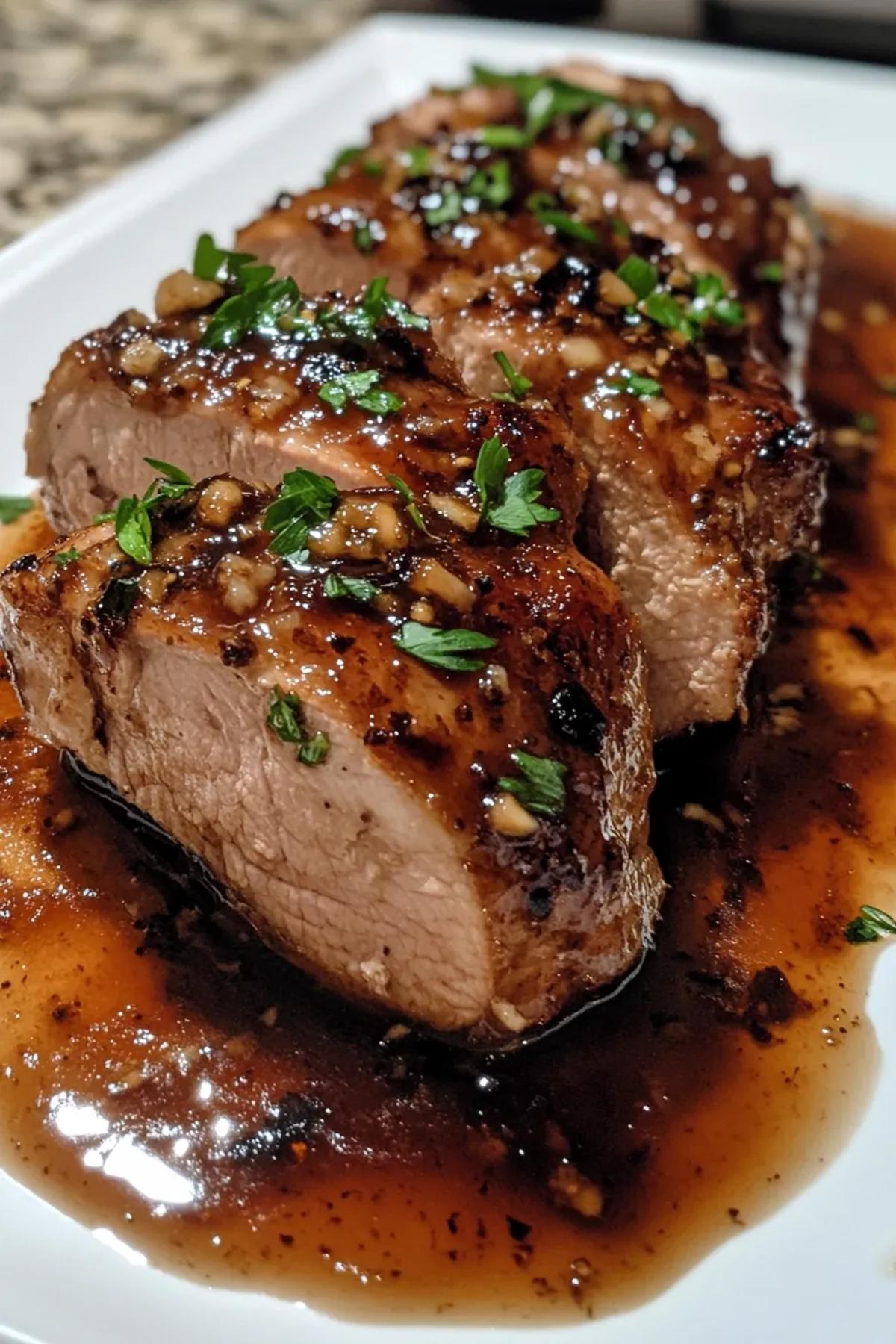 Slow Cooker Honey Garlic Pork Tenderloin