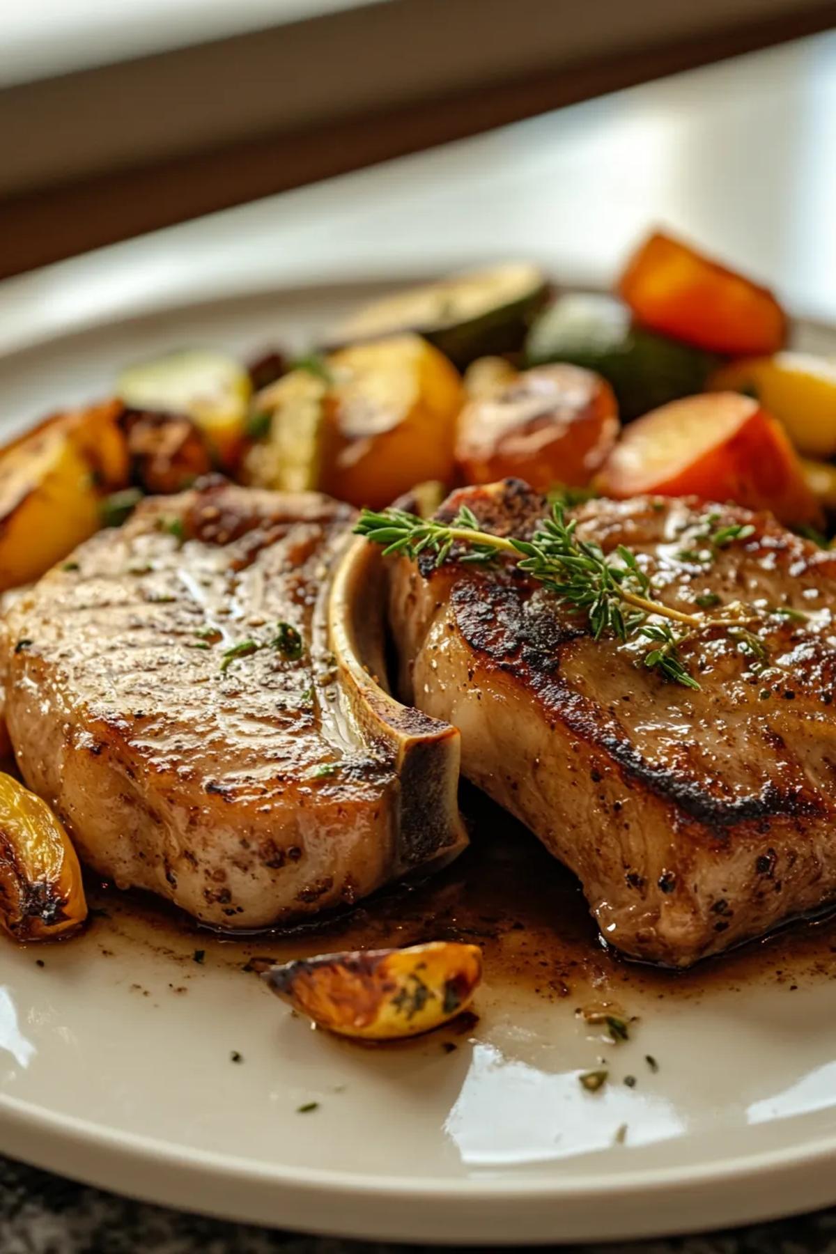 Soulful One Pot Pork Chops with Seasonal Vegetables