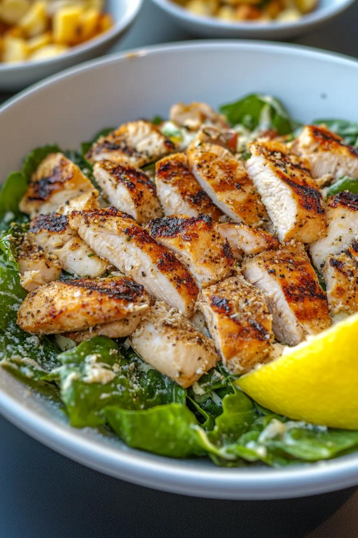The Ultimate Grilled Chicken Caesar Salad